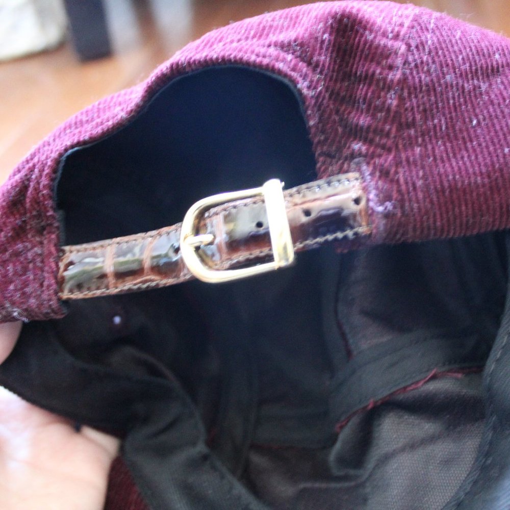 Supreme FW 2013 Burgundy Corduroy Croc Strap Hat - Picture 3 of 7